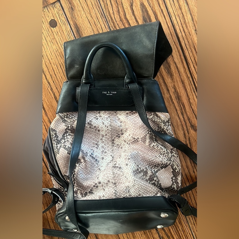 rag and bone snakeskin drawstring bag